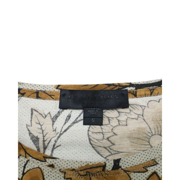 Burberry Floral Print T-shirt in Brown Cotton